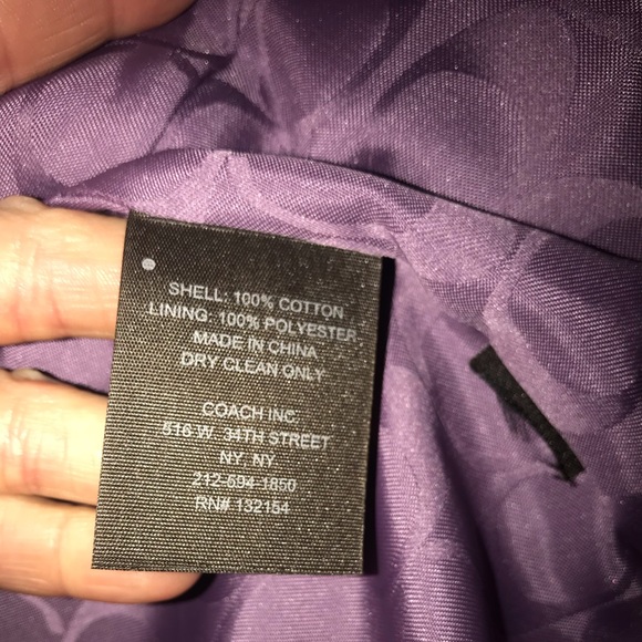 NWOT Coach Lavender Coat Size Small - Picture 2 of 7